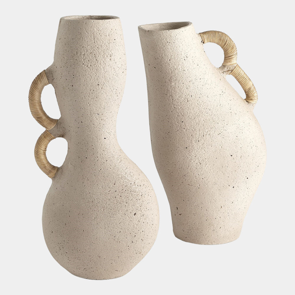 Global Views Sandstone Hourglass Vase