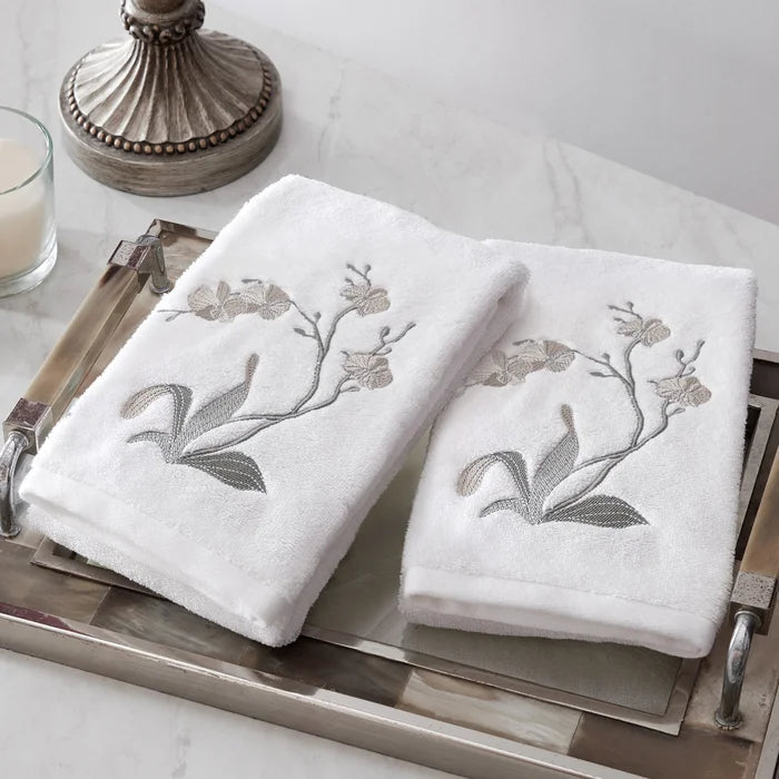 Michael Aram Orchid Set Of 2 Guest Towels