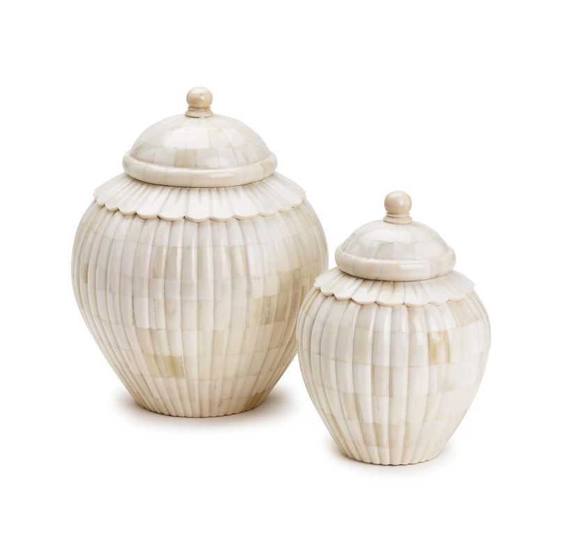 Minaret Mosaic Covered Jar Set Of 2