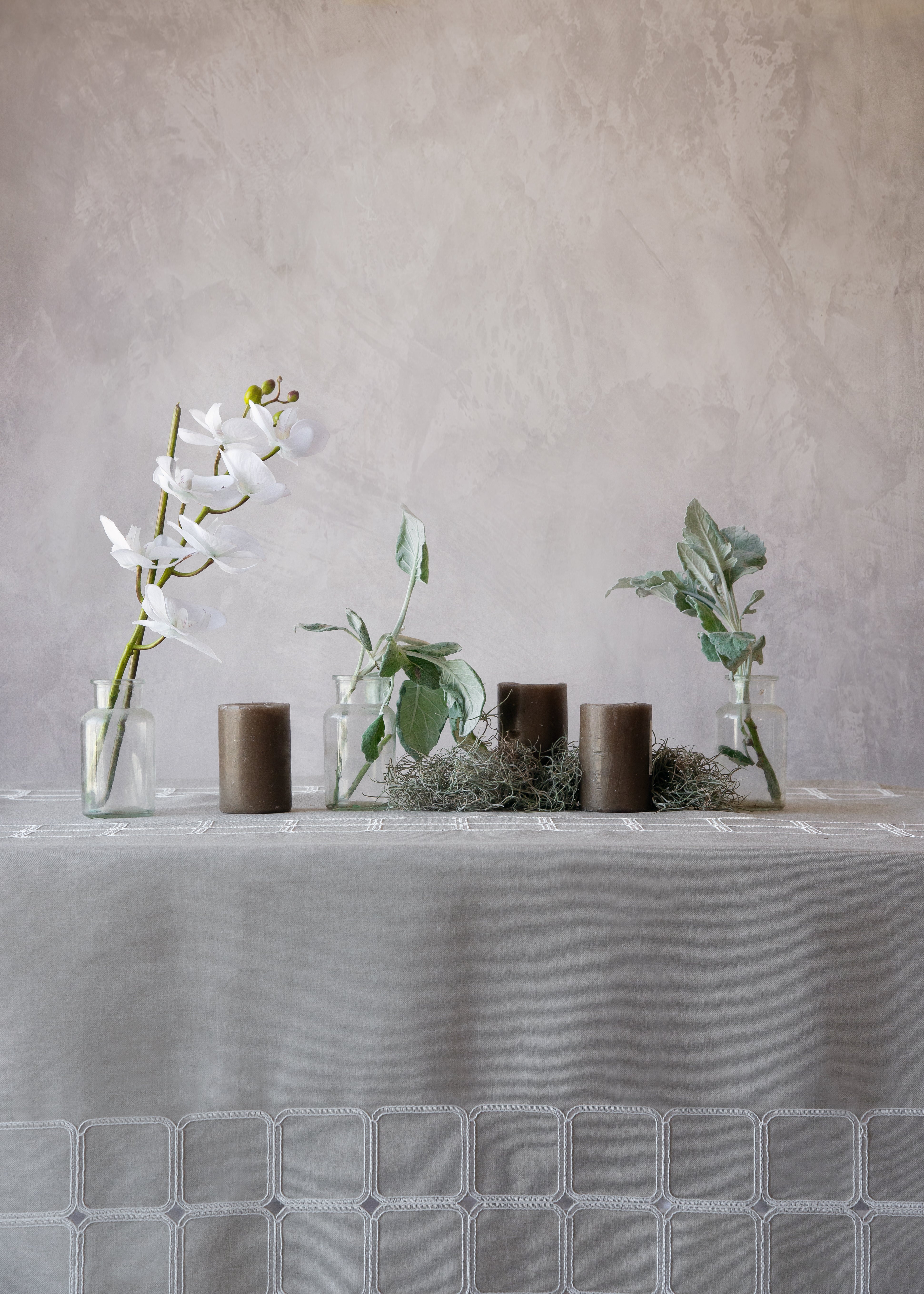 Sarrel Grey Tablecloth