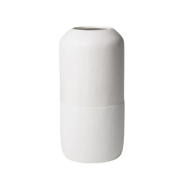 White and White Ceramic Vase