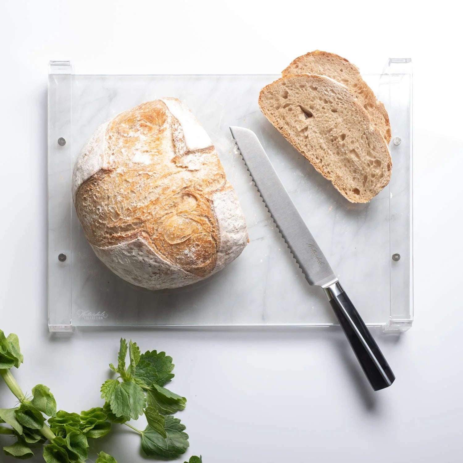 Marble Clear Challah Board