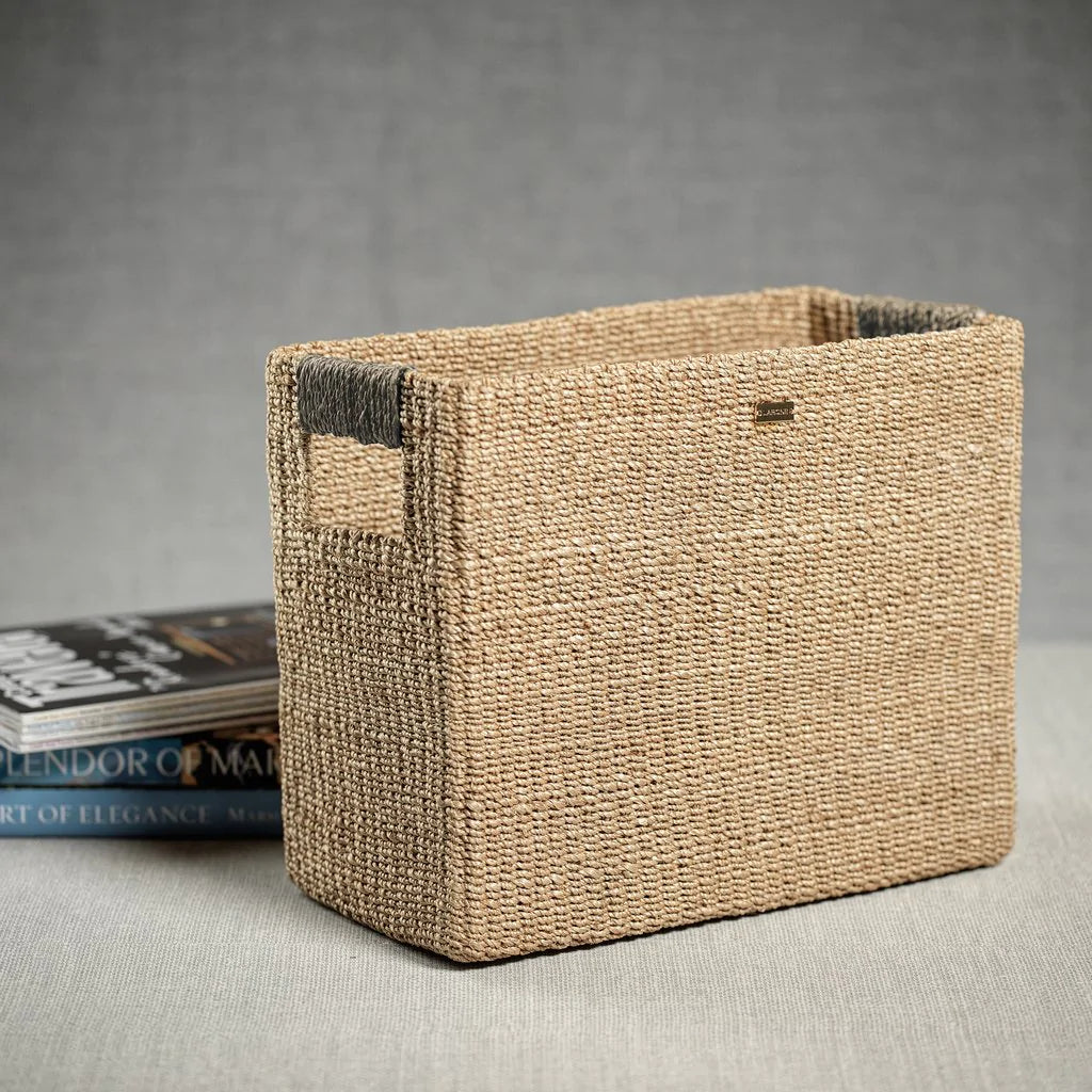 Alex Rectangular Abaca Magazine Basket