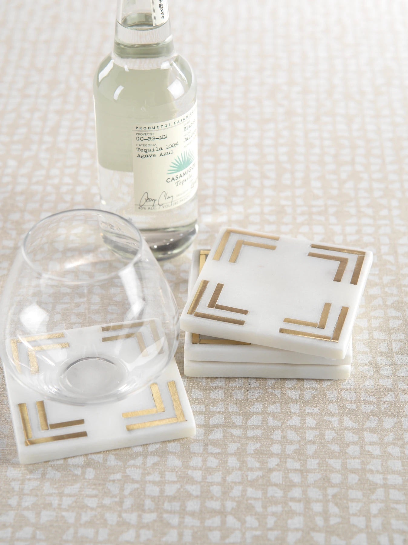 Marmo Marble Square 4" Coasters - Set of 4