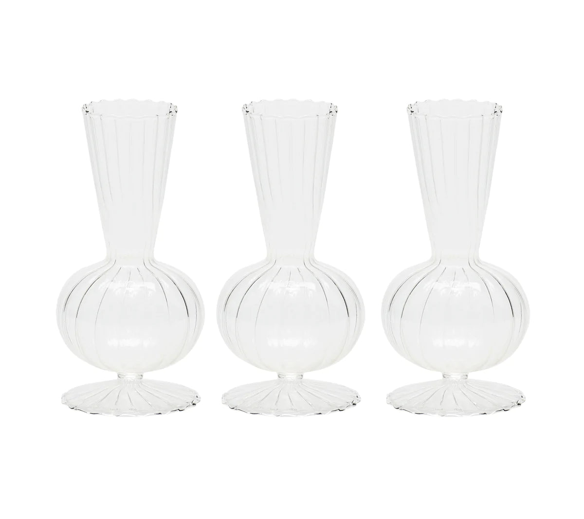 Tess Clear Bud Vase Set of 3