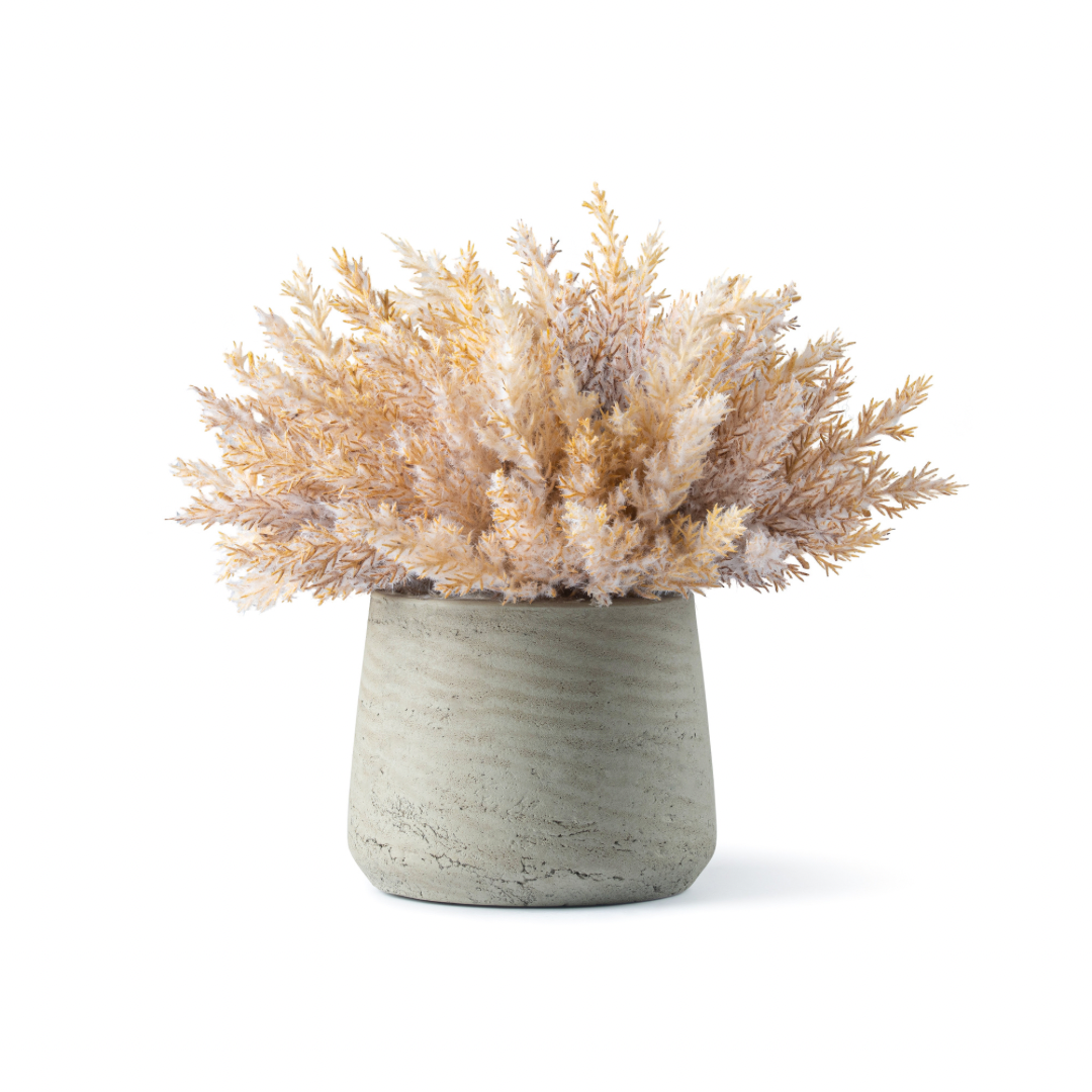 Patt Beige Pampas Pot