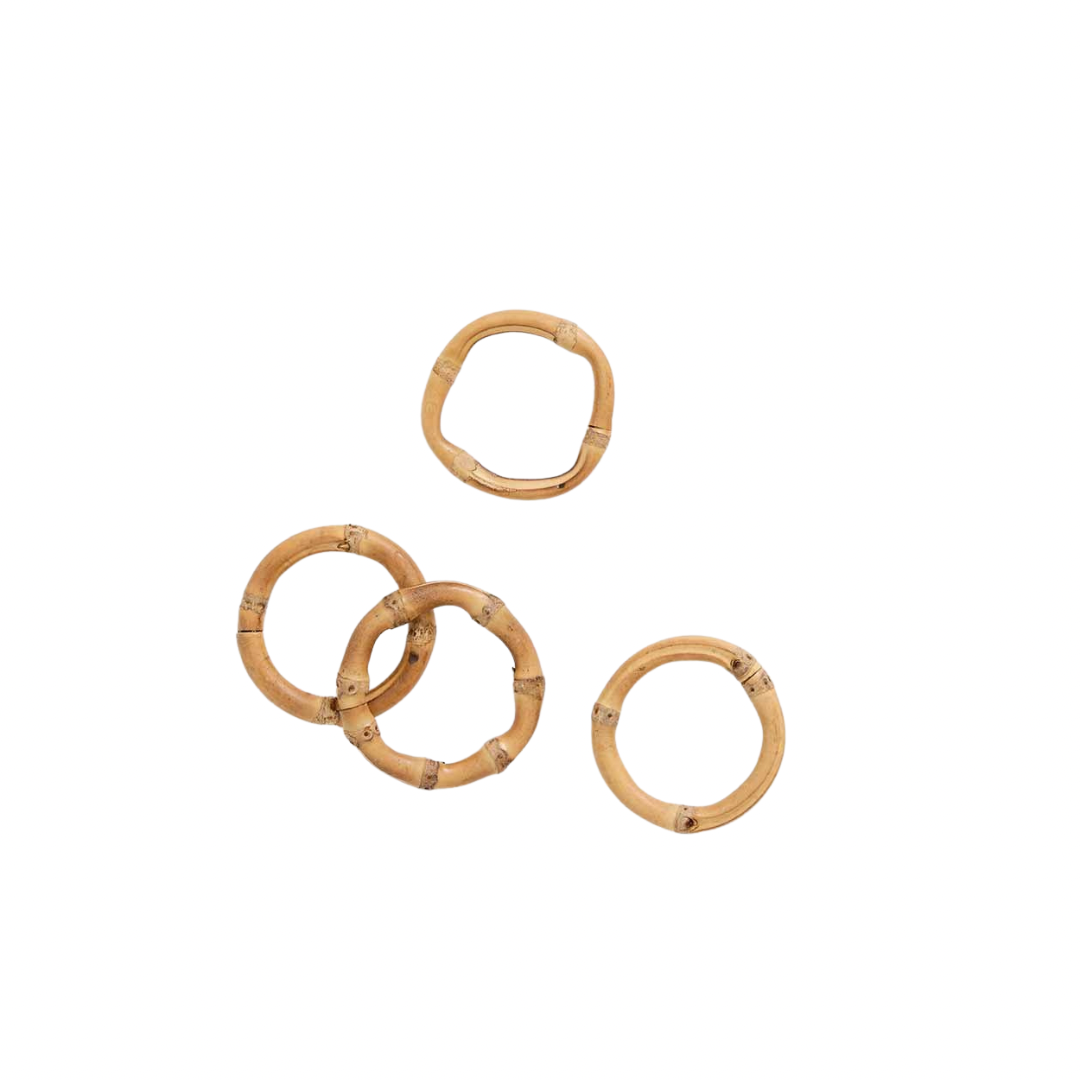 Bamboo Napkin Rings Set Of 4