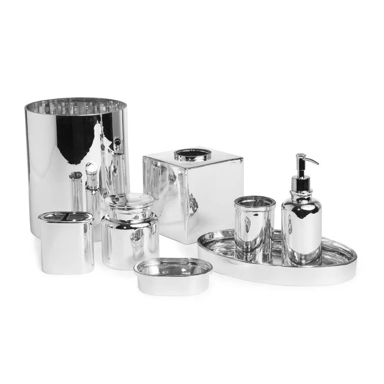 Chrome Bathroom Accessories Set Silver Stainless Steel