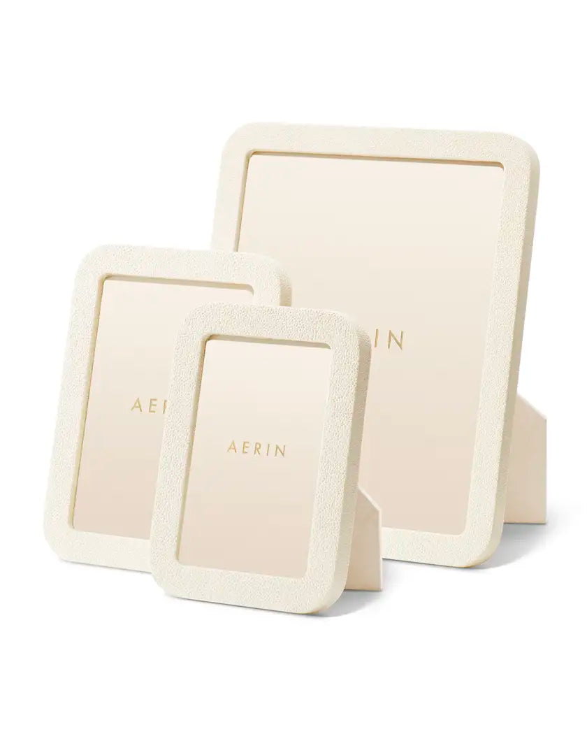 Aerin Cream Shagreen Frame