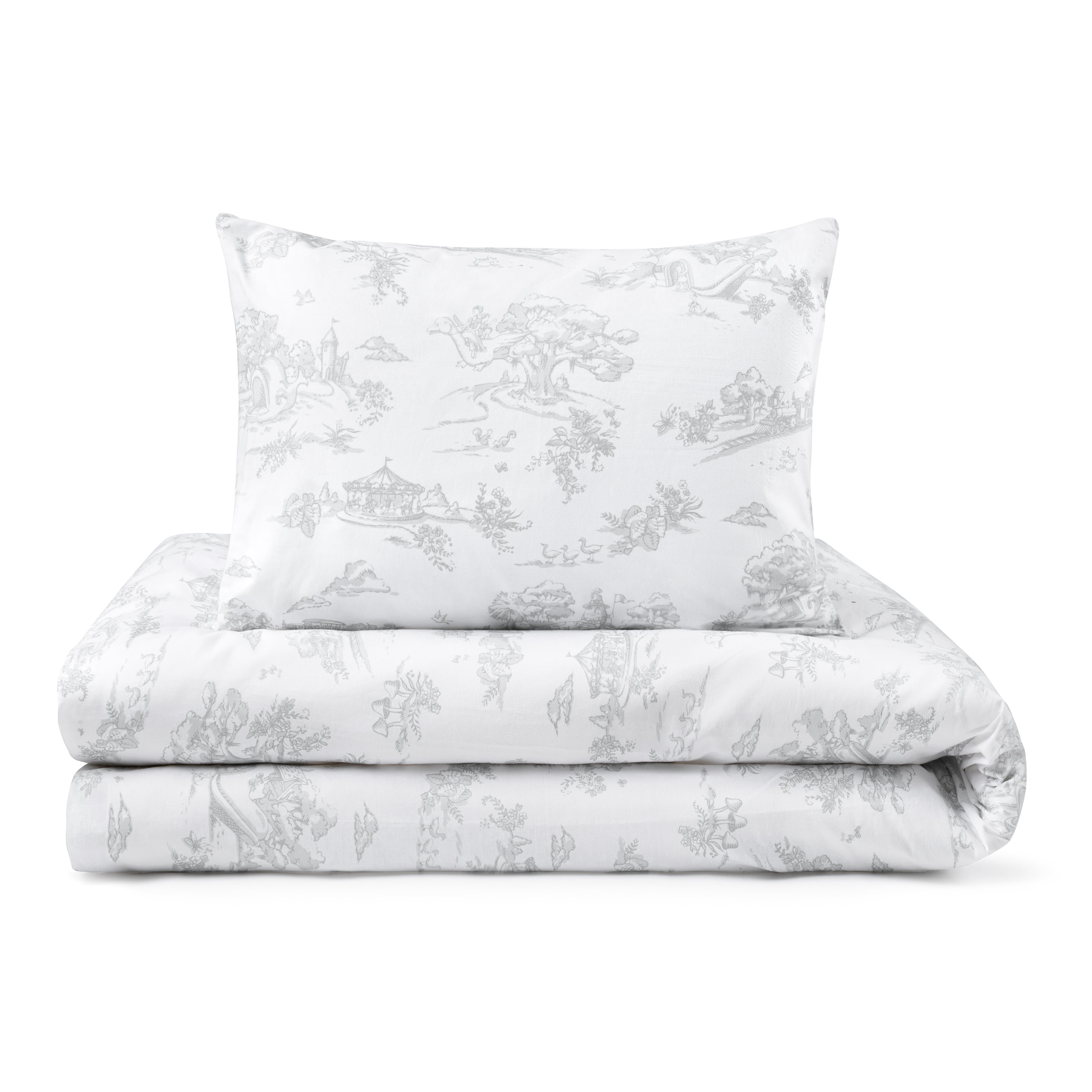 Toile Crib And Toddler Duvet