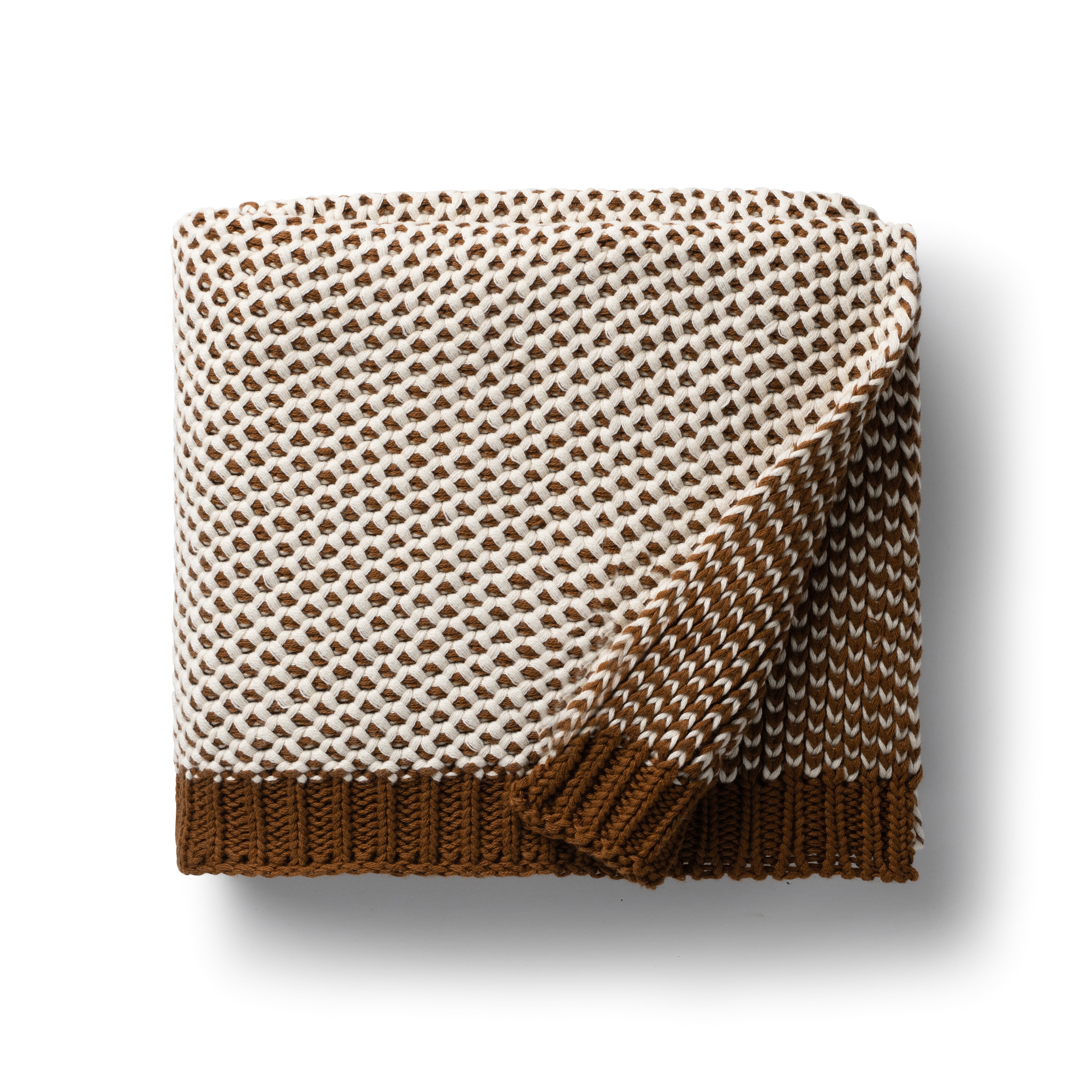 DH Honeycomb Brown Baby Blanket
