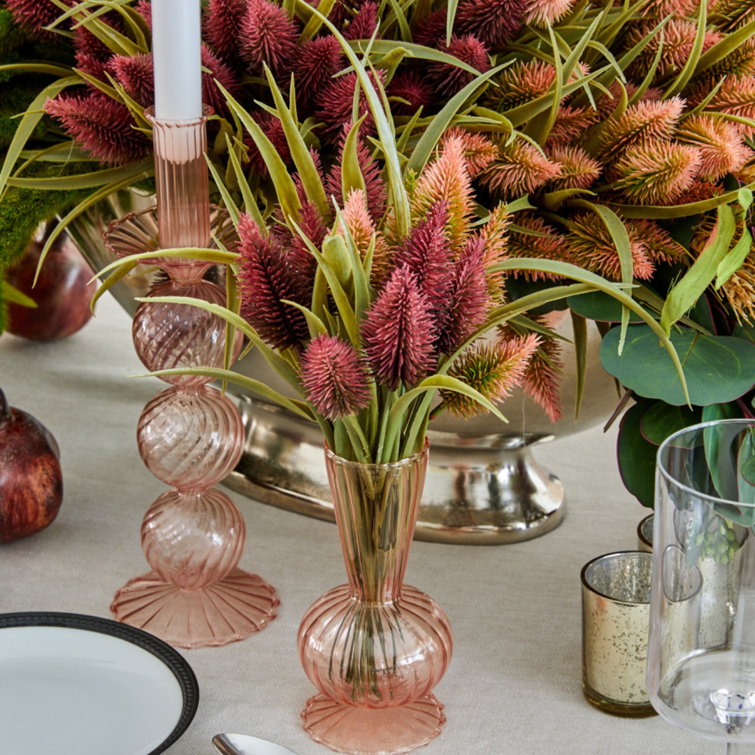 Kim Seybert Iris Blush Candlestick Set of 2