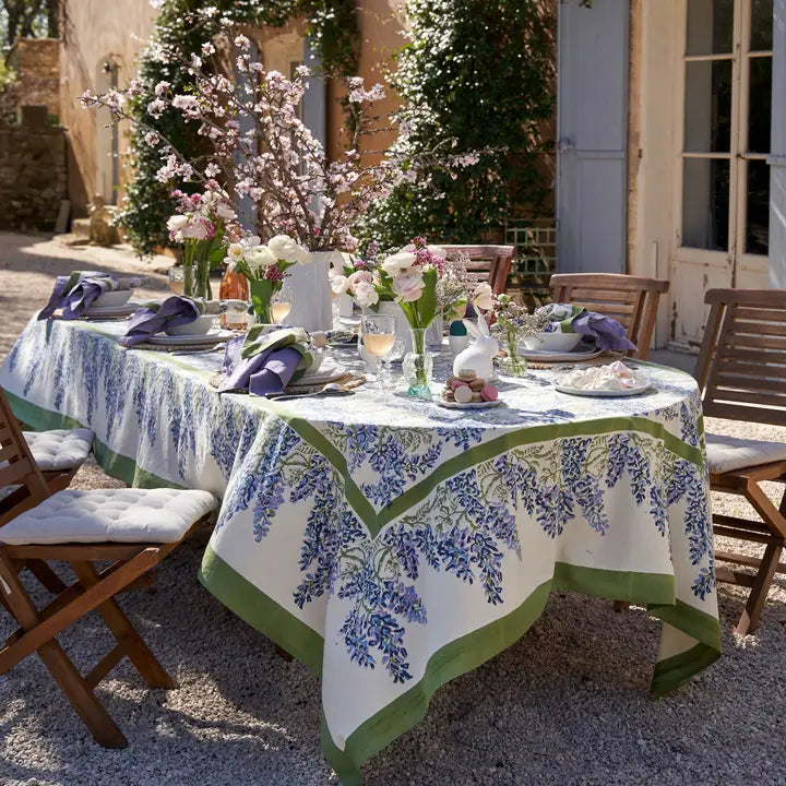 Westeria Blue & Green Tablecloth