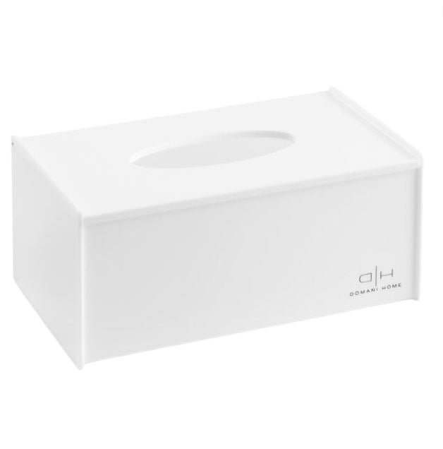DH White Acrylic Tissue Box Cover Holder