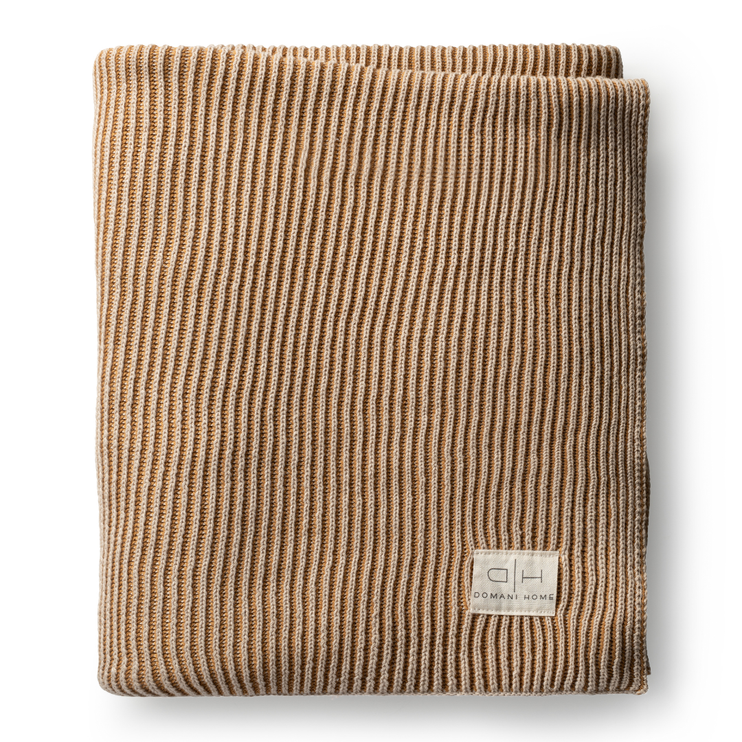 DH Ribbed Knit Throw