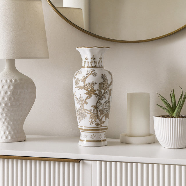 Chinoiserie Bird & Vines Vase