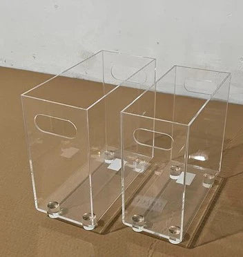 Set of 2 Acrylic Magazine Holders with Legs