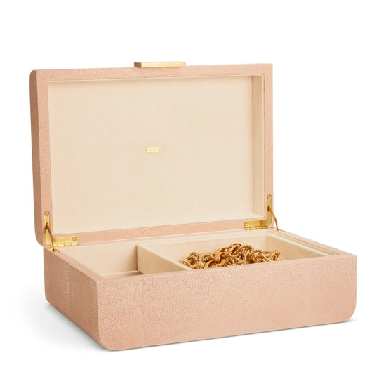 Aerin Shagreen Blush Jewelry Box