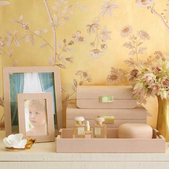 Aerin Shagreen Blush Jewelry Box