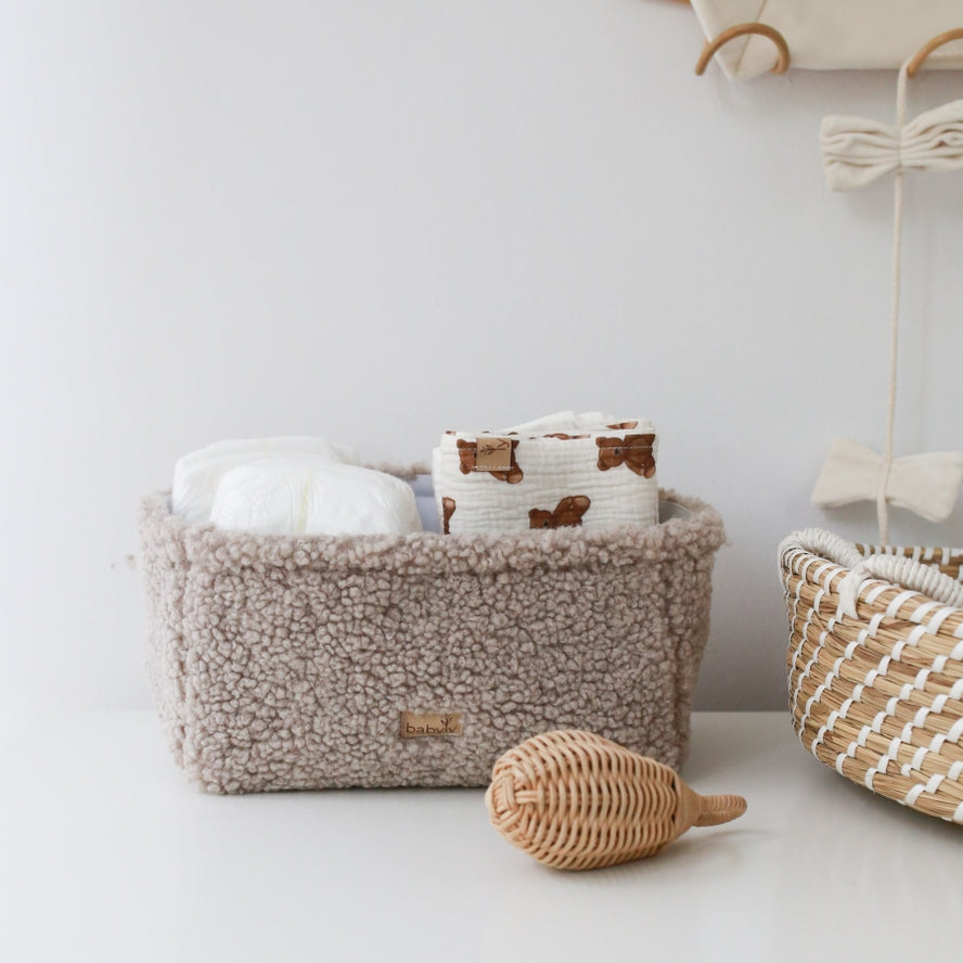 Teddy Boucle Organizer - Taupe