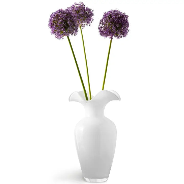 White Flair Top Vase