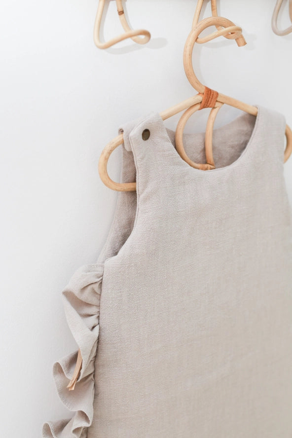 Linen Sleeping Bag with Frills