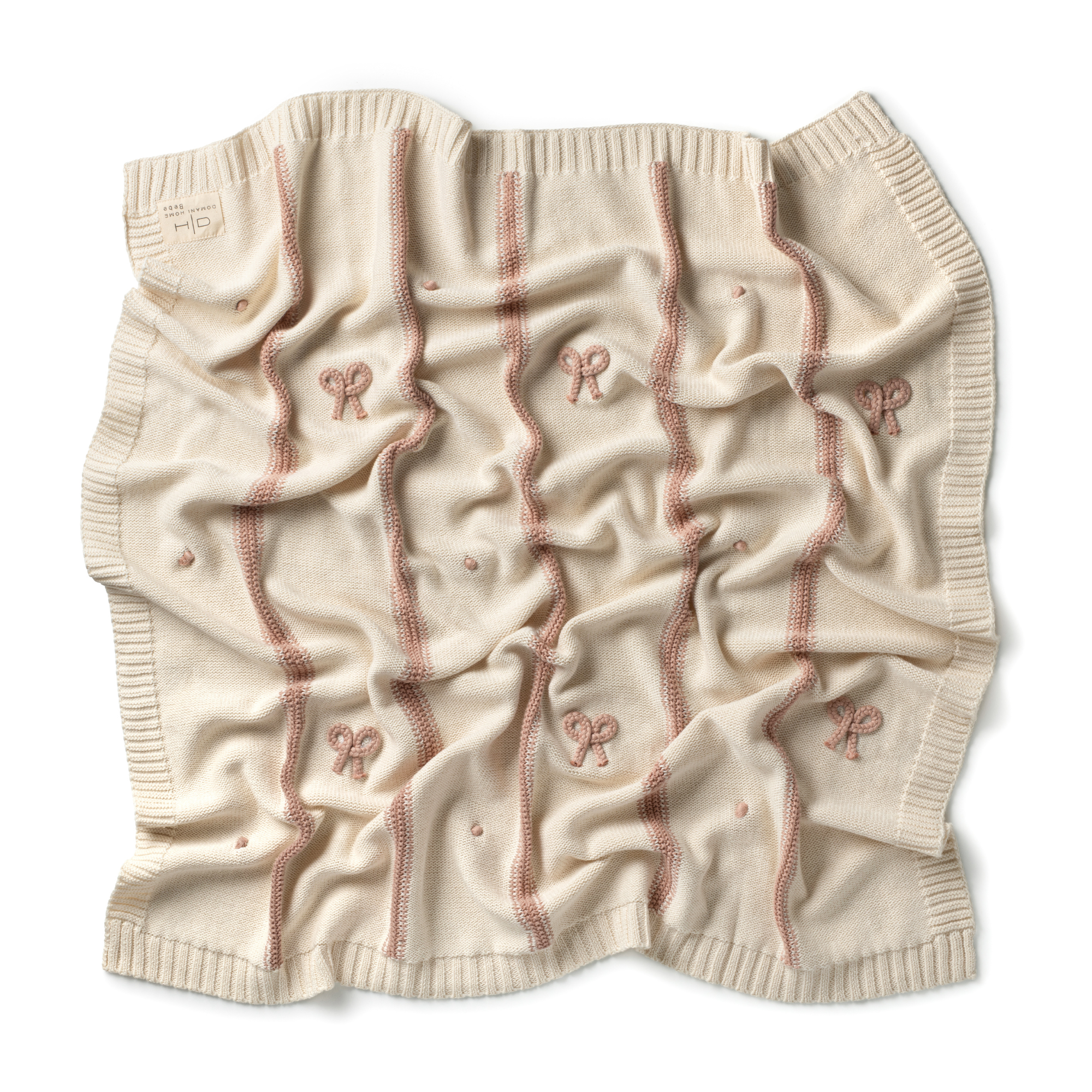 DH Mini Bow Blanket Pink