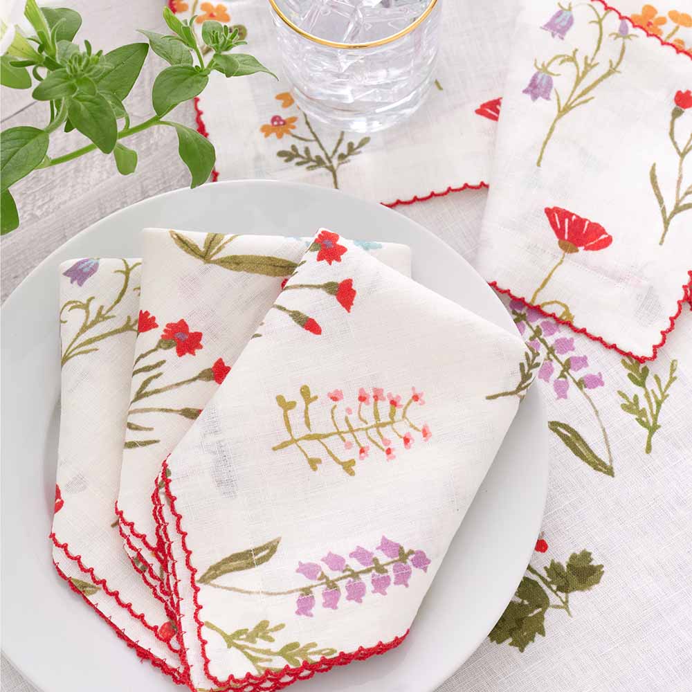 Botanical Garden Linen Napkin - Set of 4