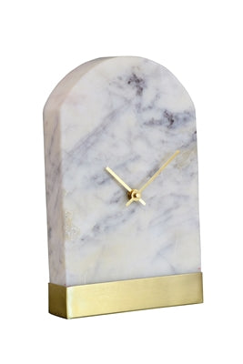 Marble Table Clock With Gold Base