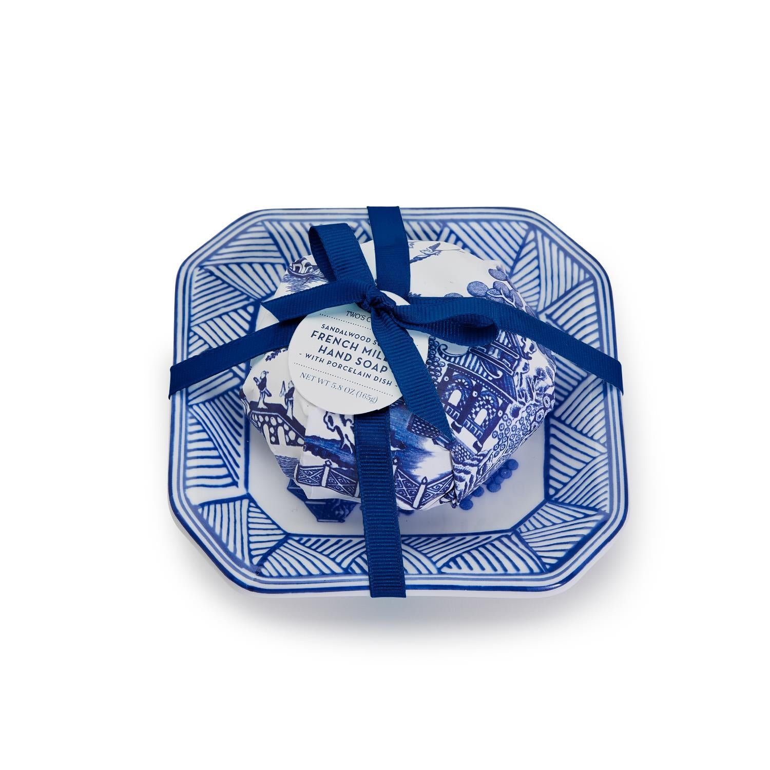 Scented French Milled Soap with Porcelain Tray