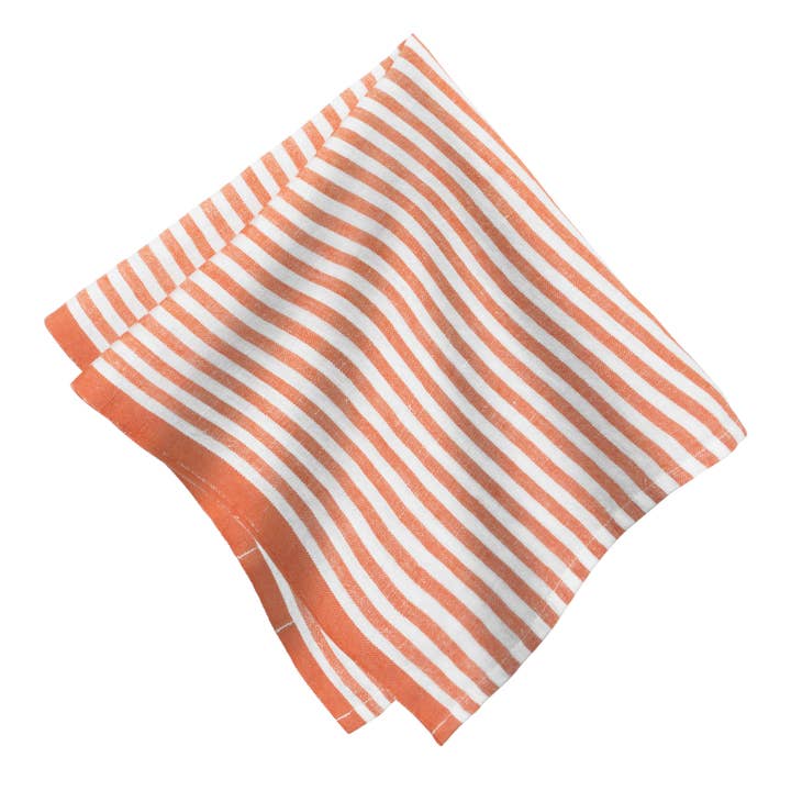 Ticking Stripe Linen Napkins Set of 4