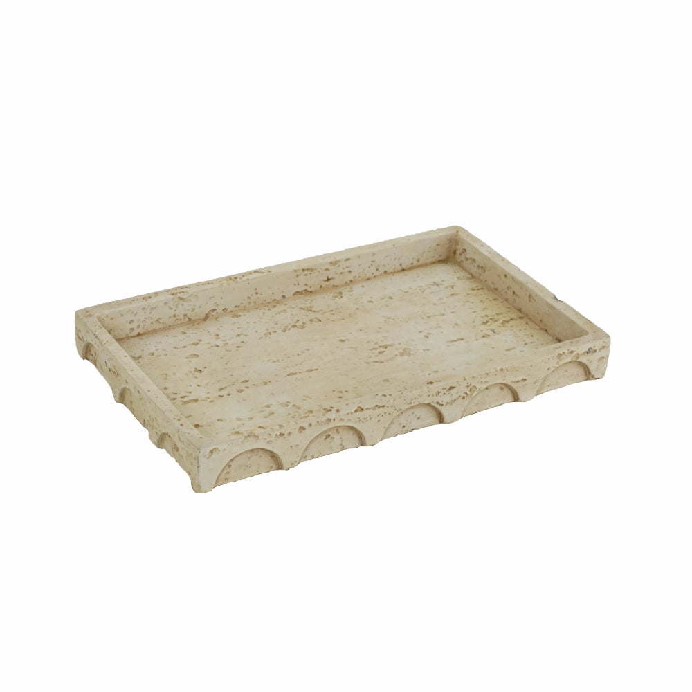 Decorative Cement Tray with Wave