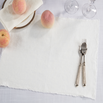 Fringed Design Stone Washed Placemat 4PC