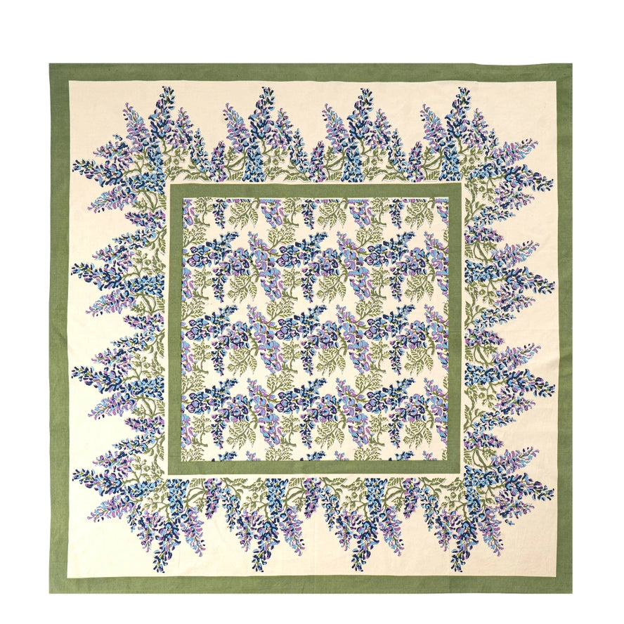 Westeria Blue & Green Tablecloth