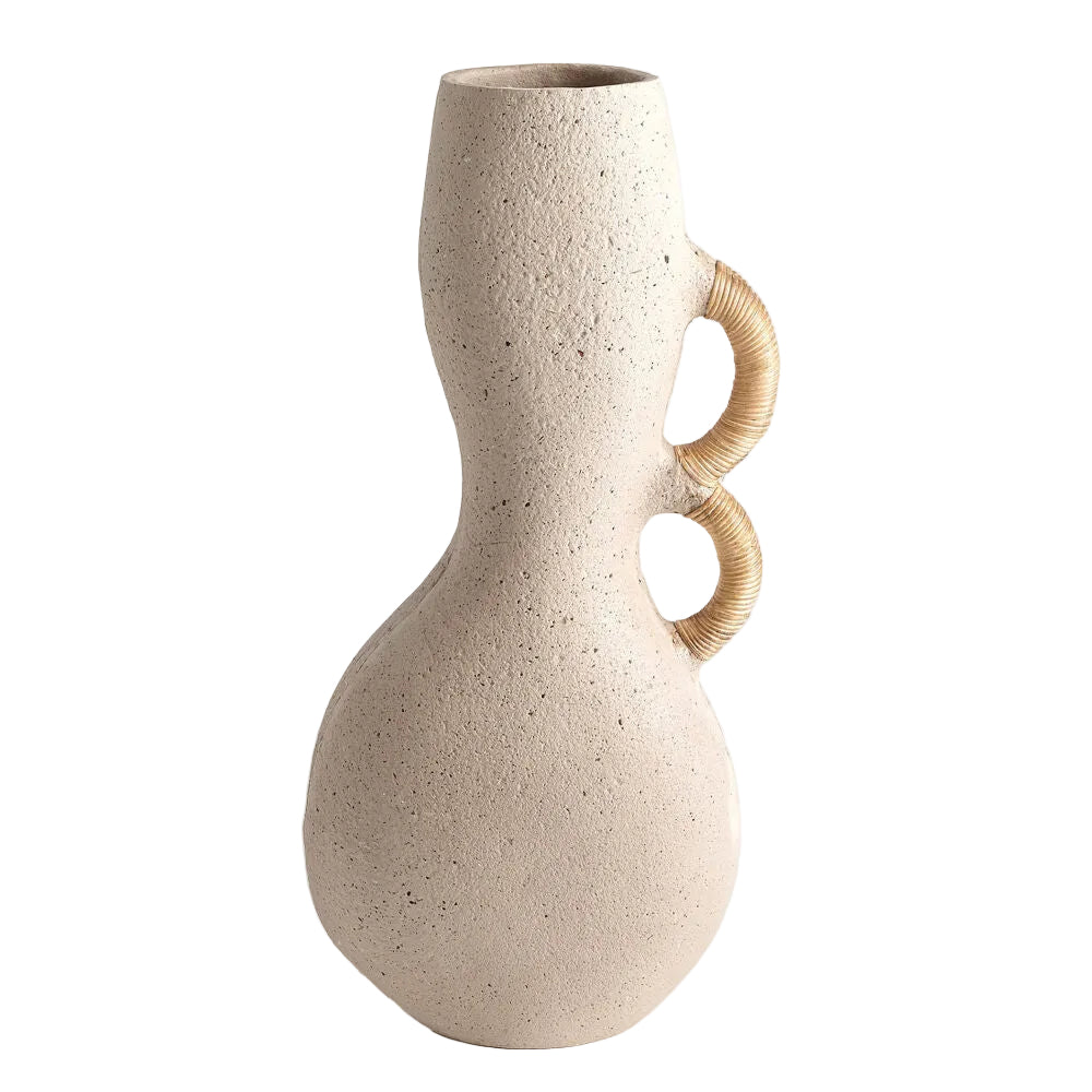 Global Views Sandstone Hourglass Vase