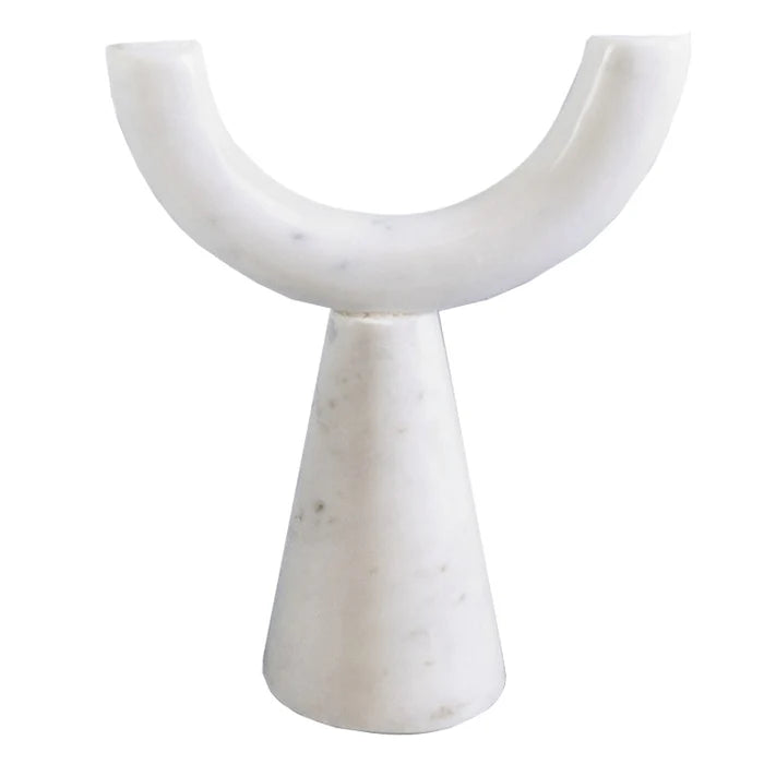 White Marble Piller Candle Holder