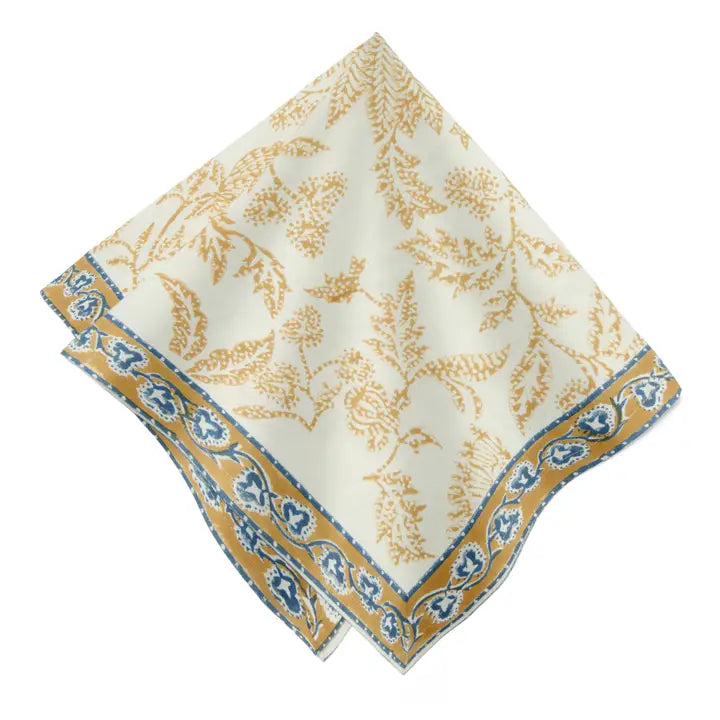 Chloe Blue & Brown Napkins Set of 4
