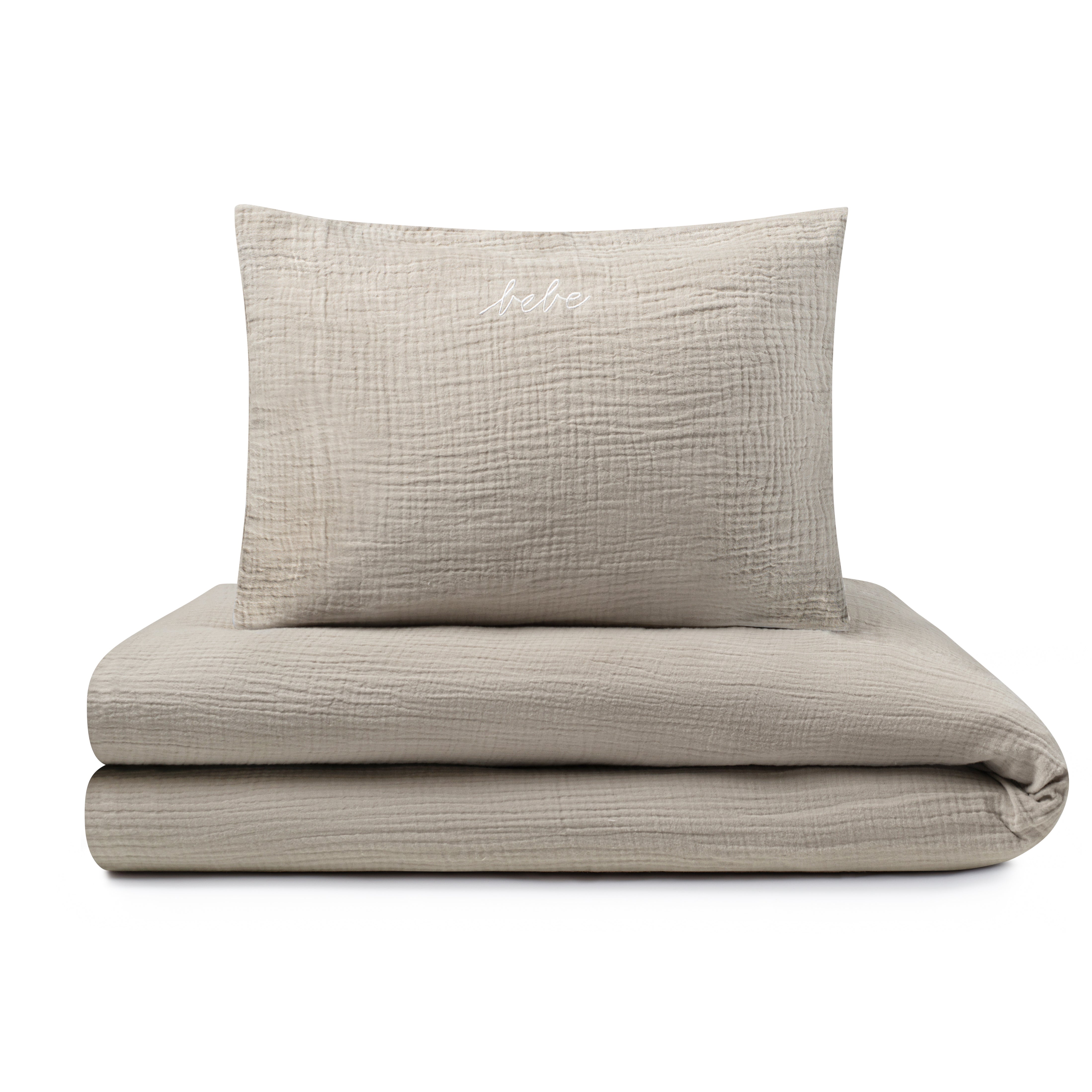 DH Gauze Grey  Crib Duvet - Bebe