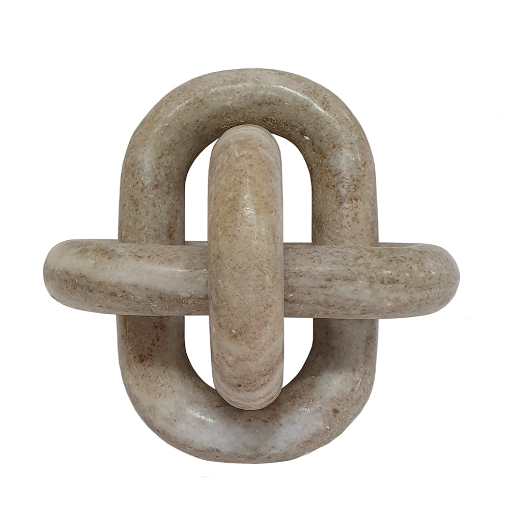Cream Marble Chain Sculpture