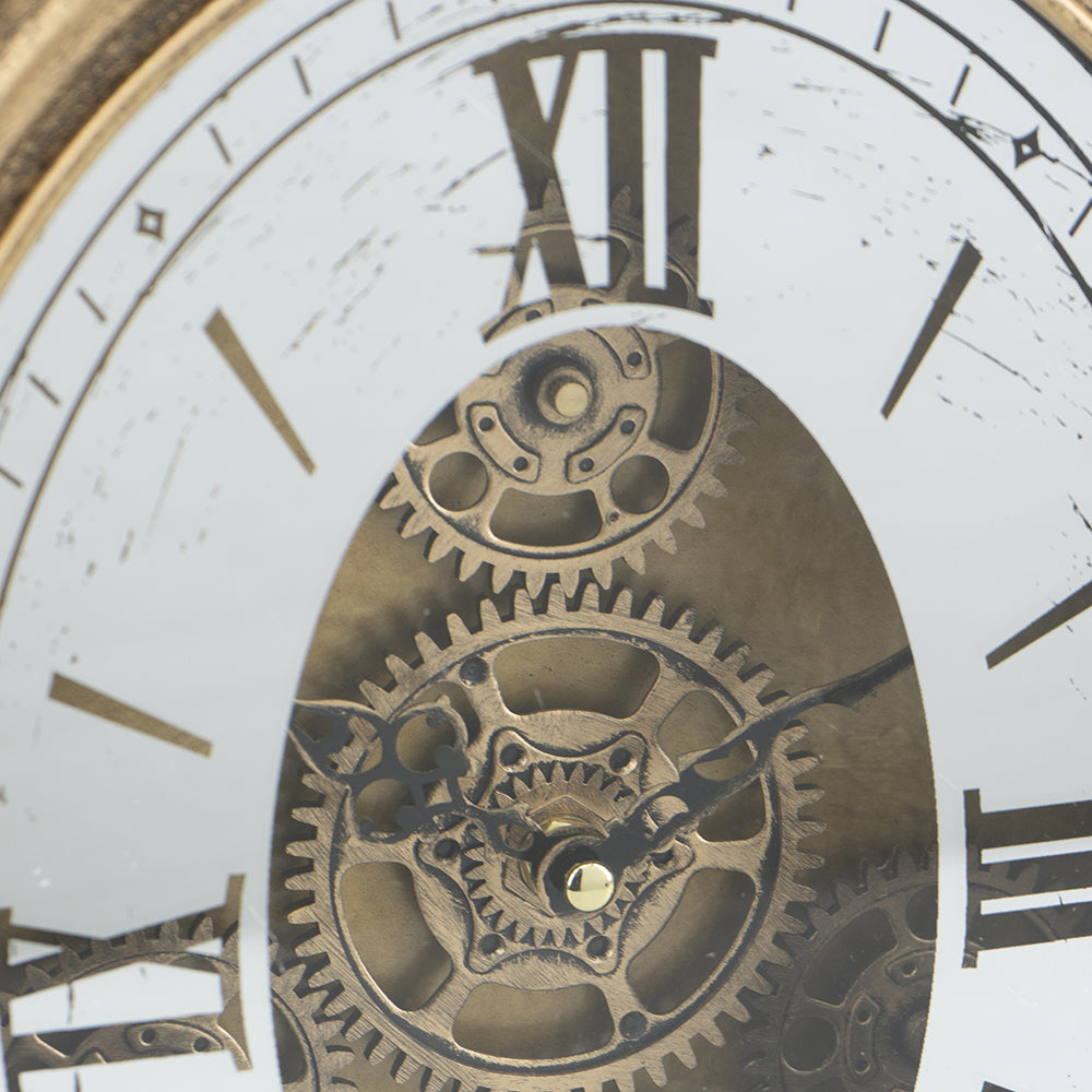 Vintage Inspired Table Gear Clock