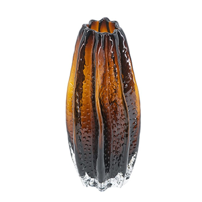 Textured Starfruit Glass Vase