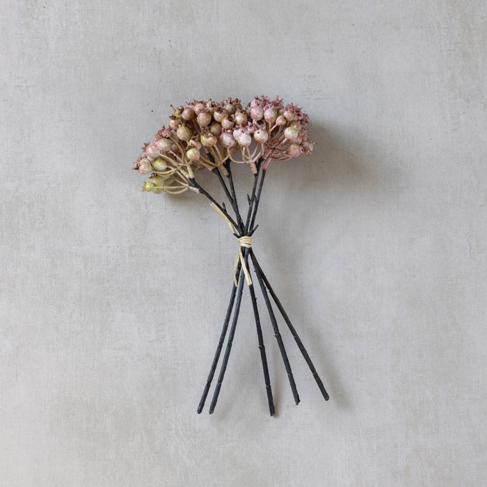 Artificial Rose Hip Bunch Blush