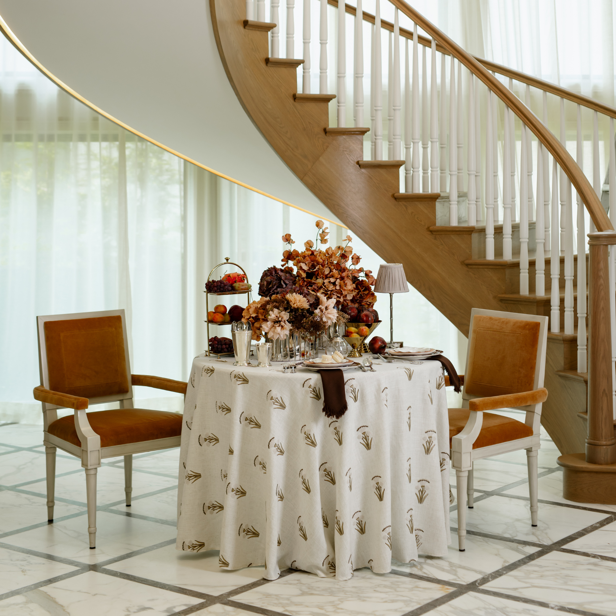 Petalina Latte Tablecloth