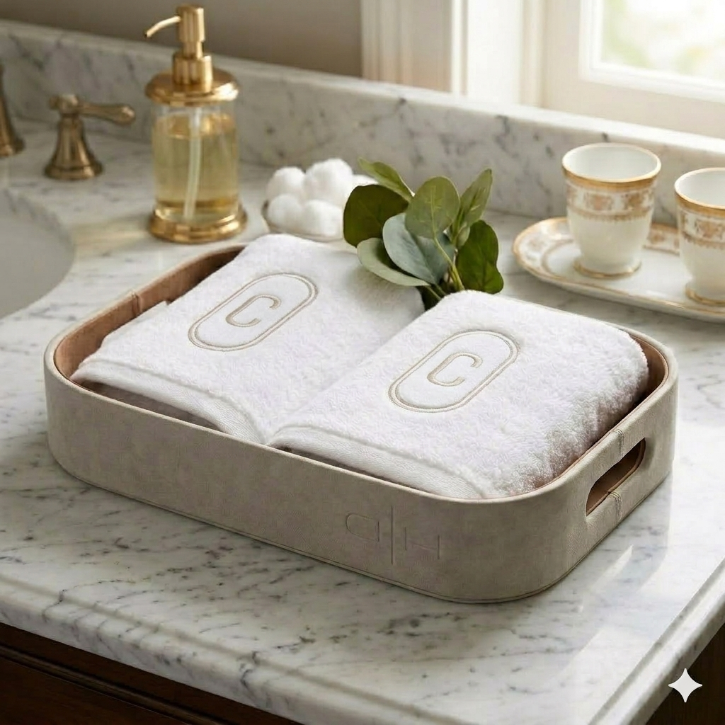 Suede Oval Monogram Gift Set