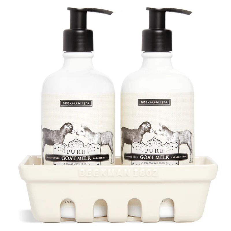 Beekman Pure Goat Milk (Fragrance Free) Caddy Set