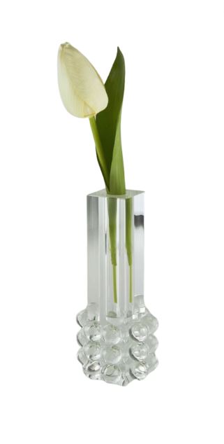 Tizo Crystal Glass Balls Bud Vase