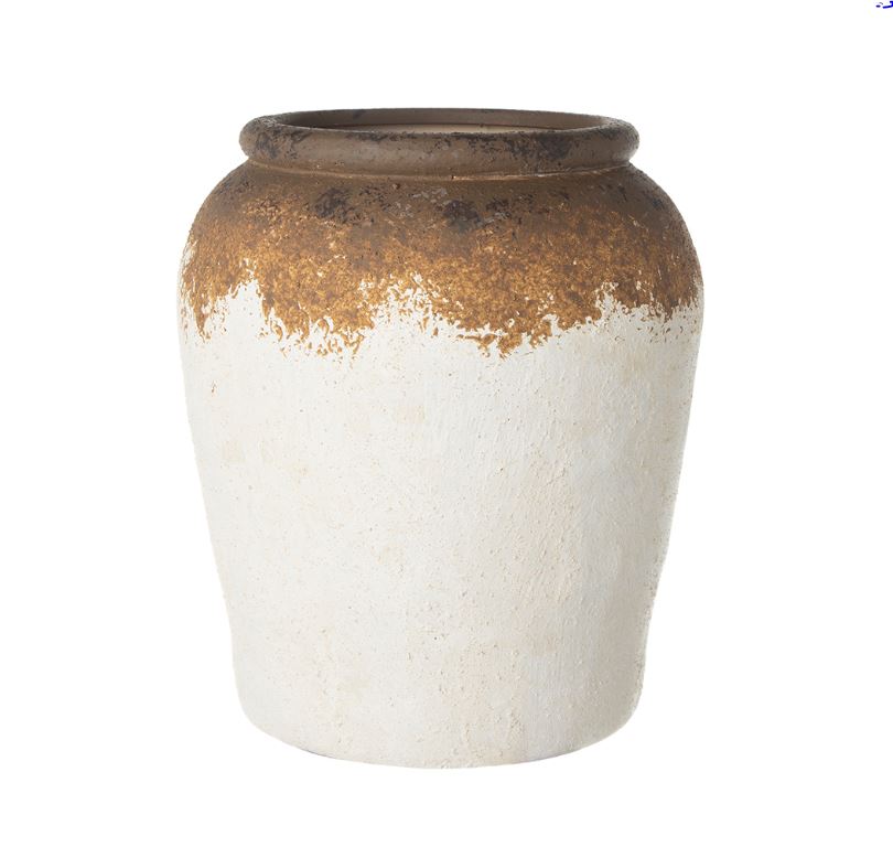 White and Brown Ceramic Vase