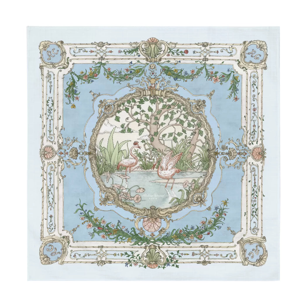 Atelier Choux Blue Tapestry Original Swaddle Blanket