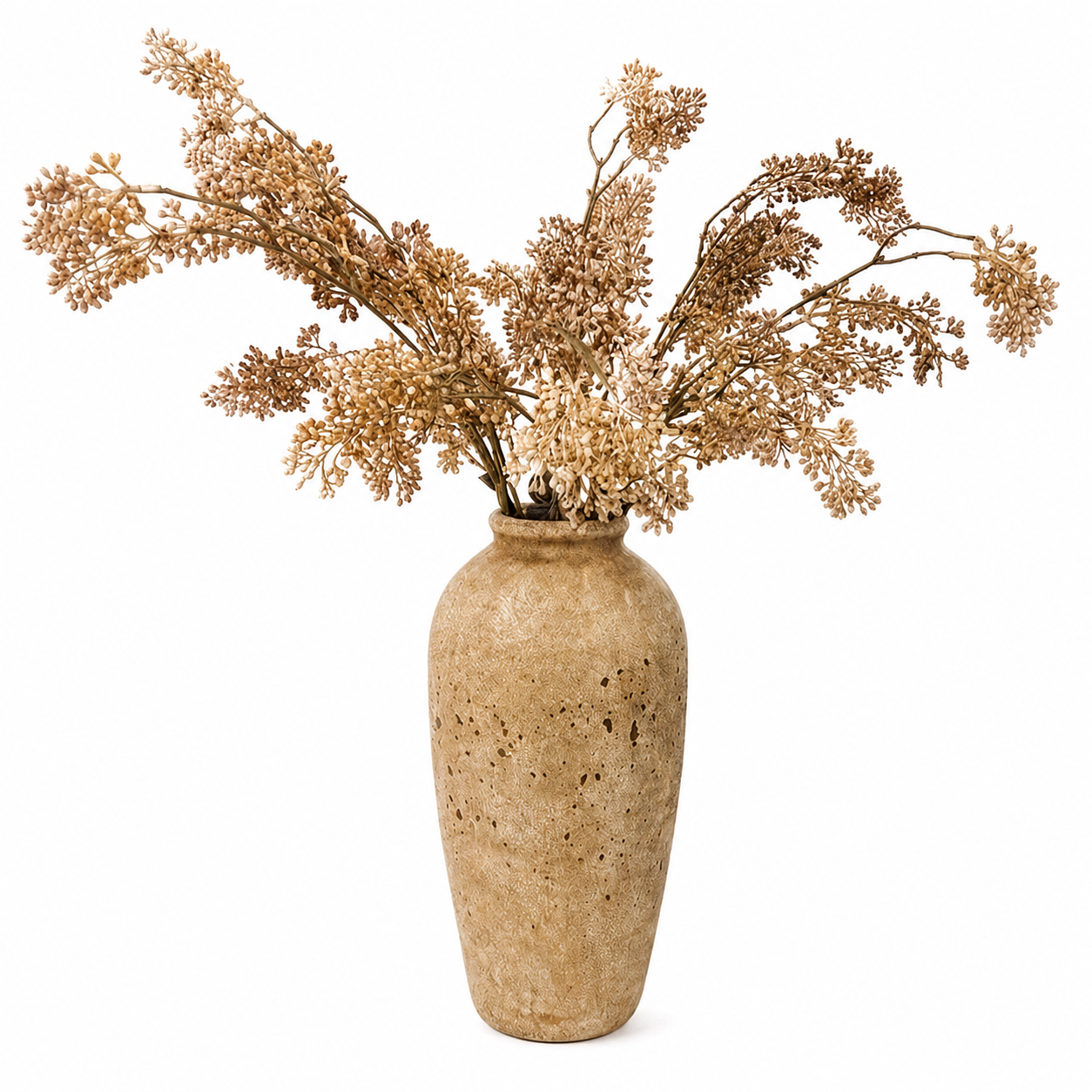 Cream Seed Distressed Vase Arrangement