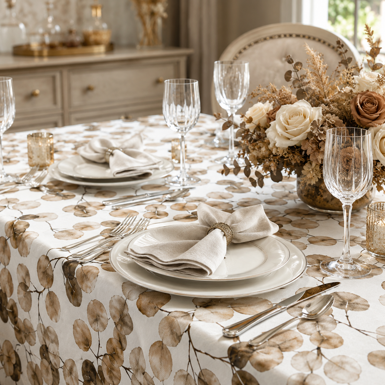 Haddas Terracotta Tablecloth